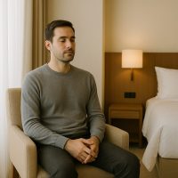 نزيل يستمتع بمساحة هادئة تعكس احترام الخصوصية ضمن بيئة فندقية راقية