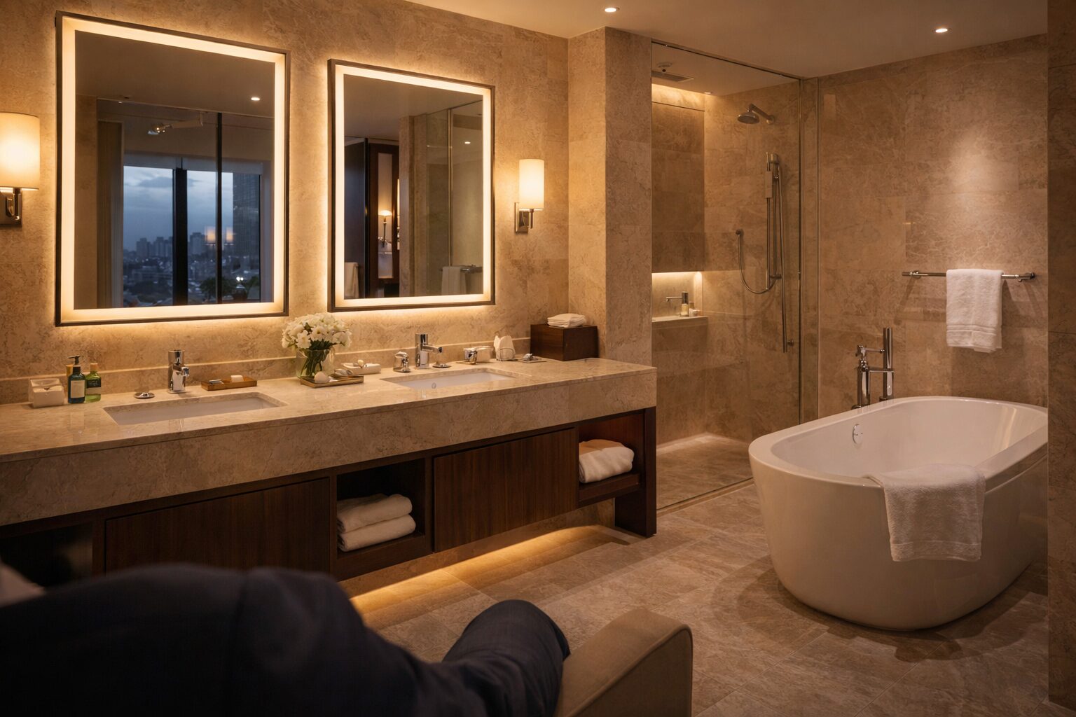 الإضاءة ودورها في تحسين تجربة الحمّام