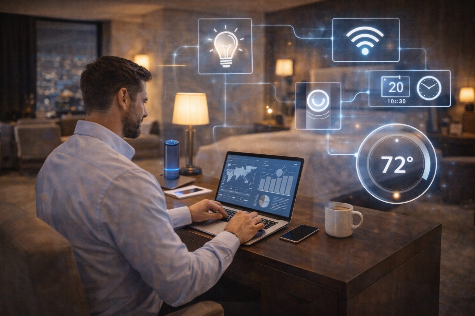 الغرفة الفندقية تتحول إلى مساحة عمل ذكية