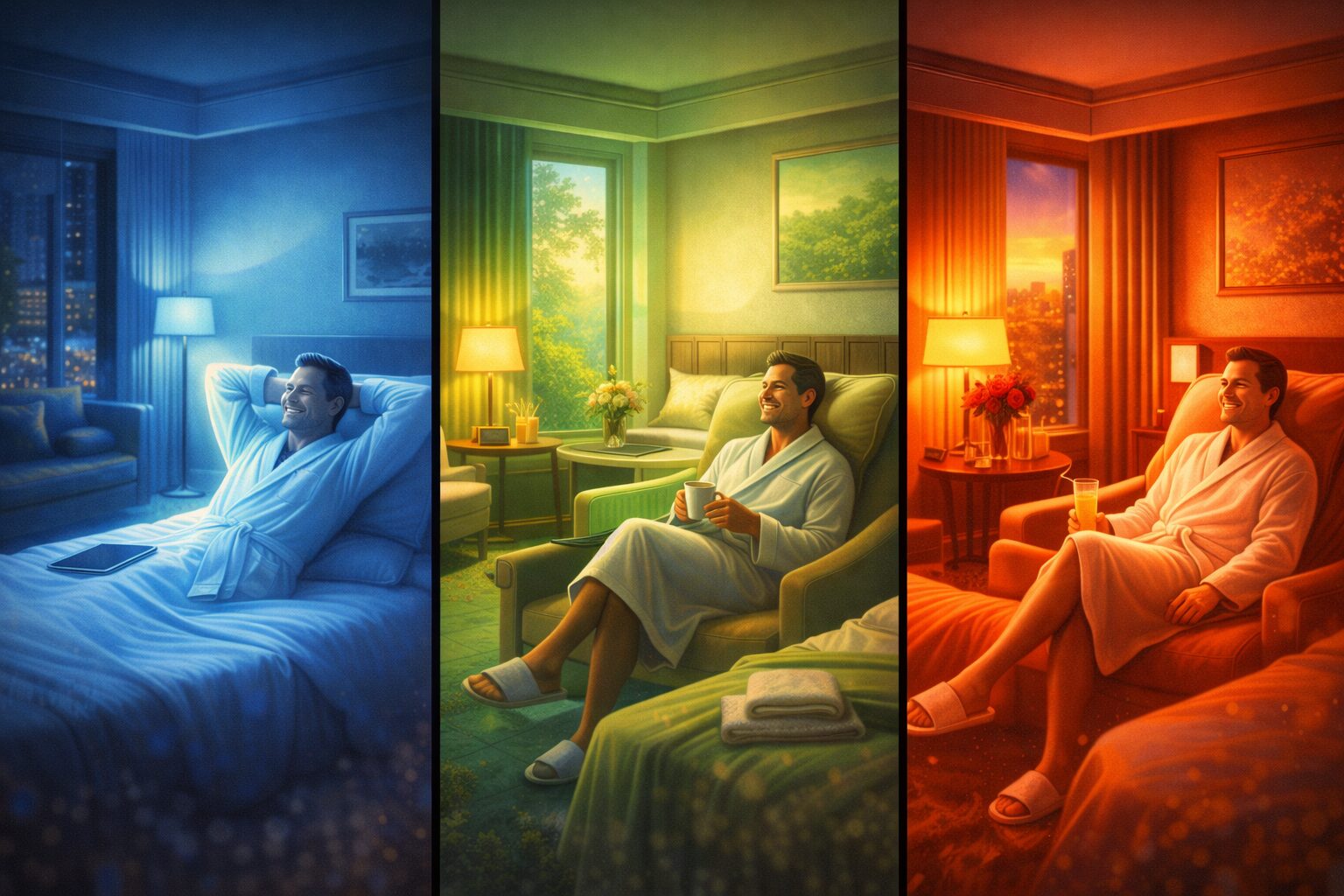 تأثير ألوان الغرف على راحة المسافر وإحساسه بالرفاهية