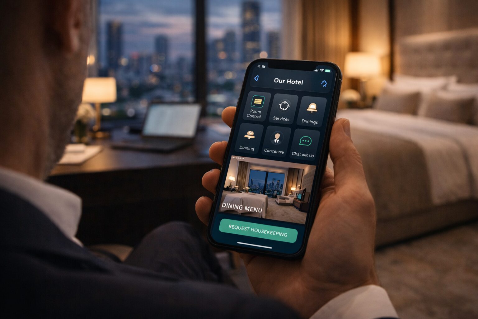 تطبيقات الفندق الذكية مركز التواصل الشامل