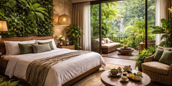 لماذا تتجه الفنادق إلى دمج عناصر الطبيعة داخل غرف الإقامة؟