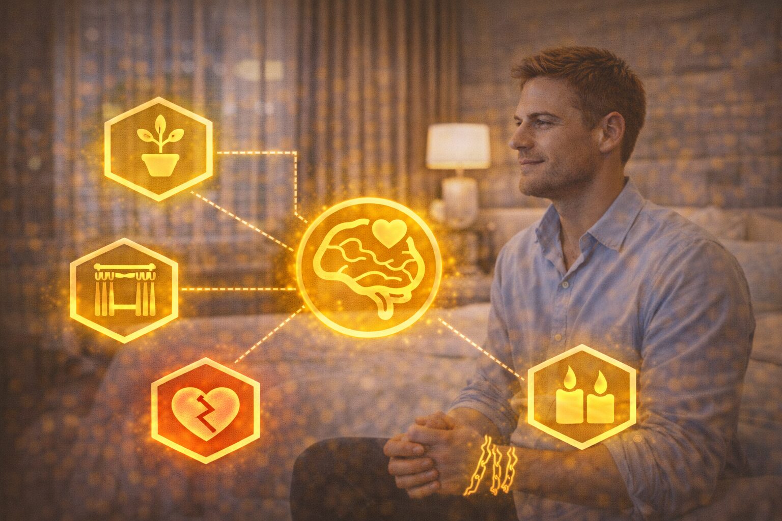 العلاقة بين التصميم والصحة النفسية للنزيل