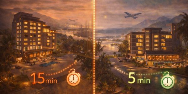 كيف تؤثر المسافة بين الفندق والمطار على قرار الحجز؟