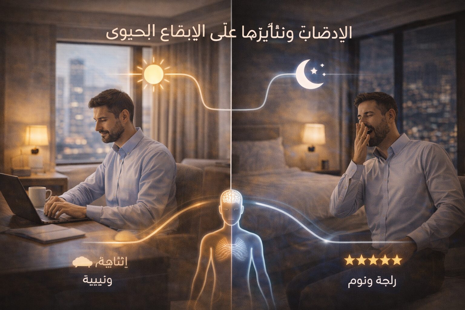 الإضاءة وتأثيرها على الإيقاع الحيوي