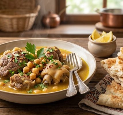 الباجة العراقية بالمرق والخبز