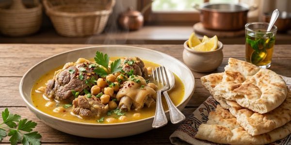 الباجة العراقية بالمرق والخبز