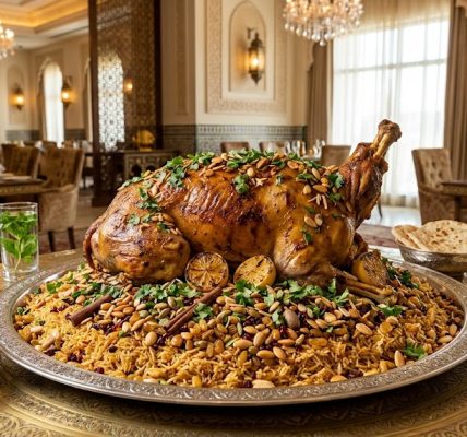 القوزي العراقي بلحم الضأن والأرز والمكسرات