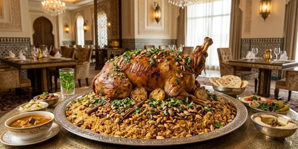 القوزي العراقي بلحم الضأن والأرز والمكسرات