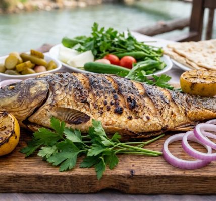 المسكوف العراقي المشوي مع الليمون والبقدونس