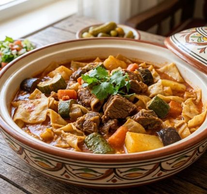 المرقوق السعودي بعجين القمح واللحم والخضار