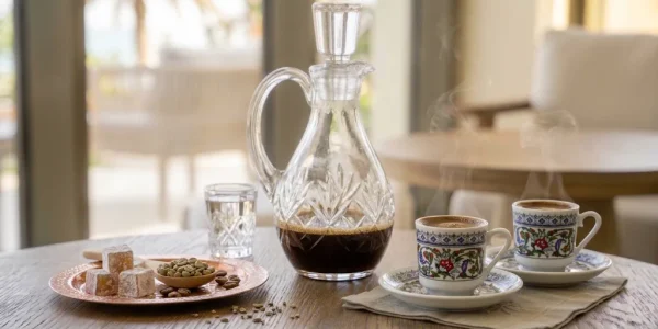 القهوة التركية بتقديم فندقي