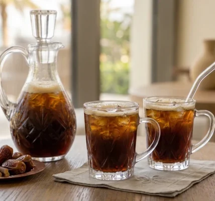 عصير عرق السوس بتقديم فندقي